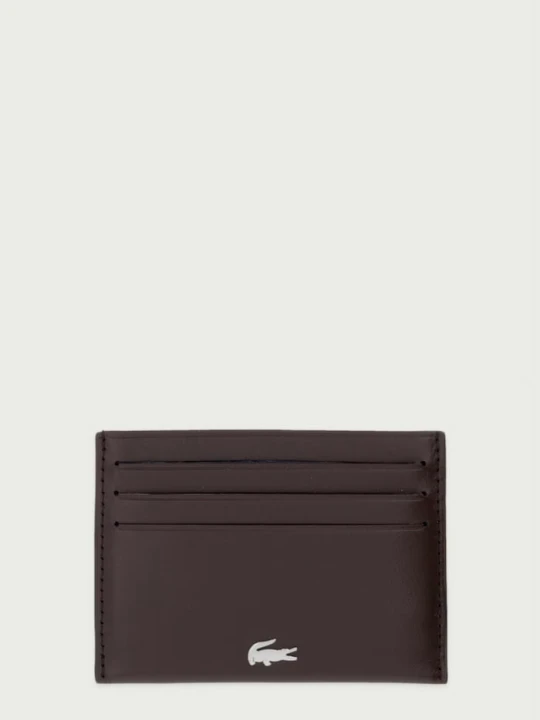 Zdjęcie produktu Lacoste etui na karty męskie skórzane brązowy