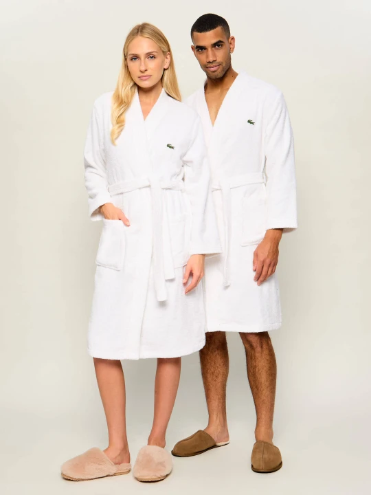 Zdjęcie produktu Lacoste HOME Szlafrok Llecroco | Relaxed fit biały