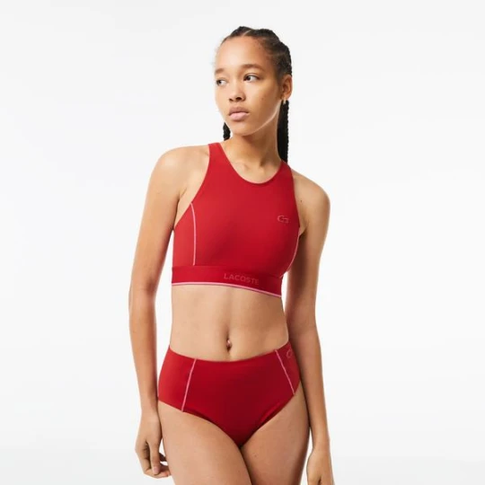 Zdjęcie produktu Lacoste Kadın Bordo Bikini Üstü