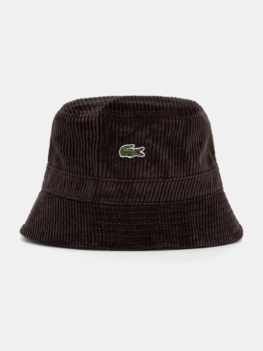 Zdjęcie produktu Lacoste kapelusz sztruksowy brązowy