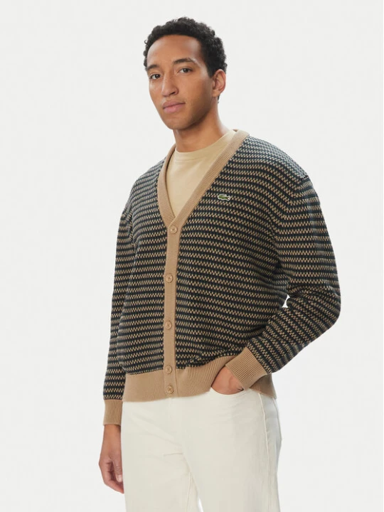 Zdjęcie produktu Lacoste Kardigan AH8567 Brązowy Relaxed Fit