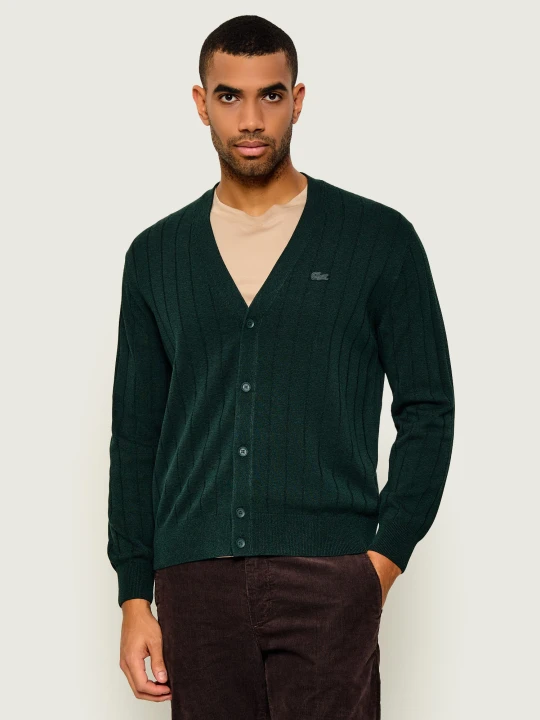 Zdjęcie produktu Lacoste Kardigan | Classic fit butelkowa zieleń