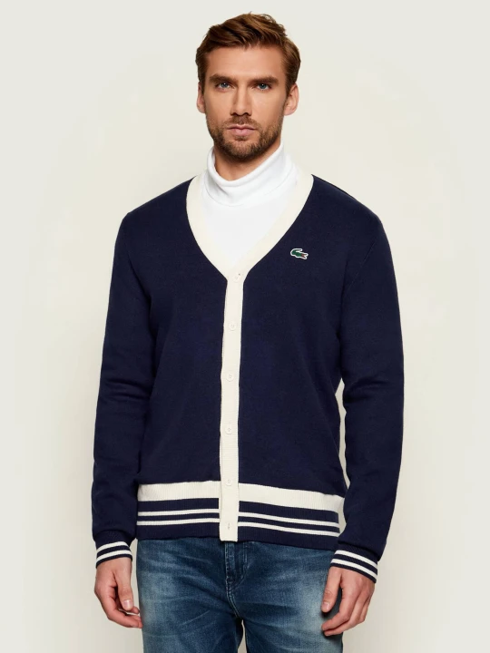 Zdjęcie produktu Lacoste Kardigan | Regular Fit | z dodatkiem wełny granatowy