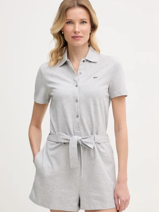 Zdjęcie produktu Lacoste kombinezon damski bawełniany z elastanem szary