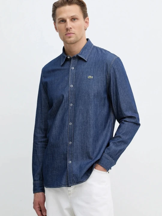 Zdjęcie produktu Lacoste koszula bawełniana jeansowa niebieski