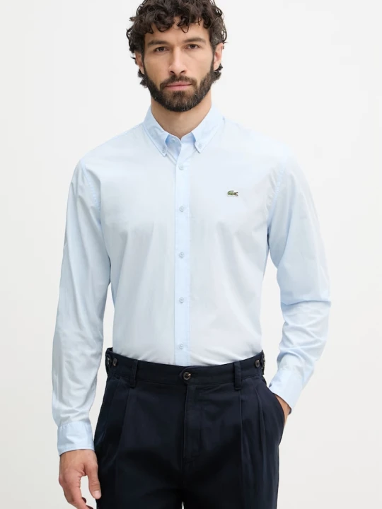 Zdjęcie produktu Lacoste koszula męska bawełniana niebieski