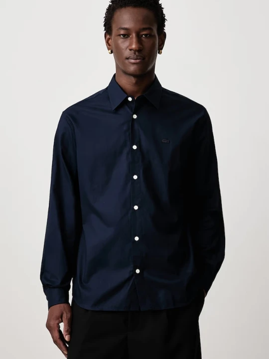 Zdjęcie produktu Lacoste koszula oxford bawełniana granatowy