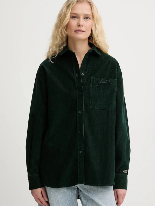 Zdjęcie produktu Lacoste koszula damska bawełniana zielony