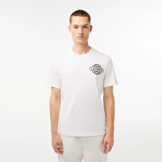Zdjęcie produktu Lacoste Koszulka z grubej bawełny z nadrukiem
