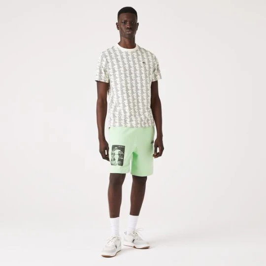 Zdjęcie produktu Lacoste !VE Erkek Relaxed Fit Baskılı Açık Yeşil Şort