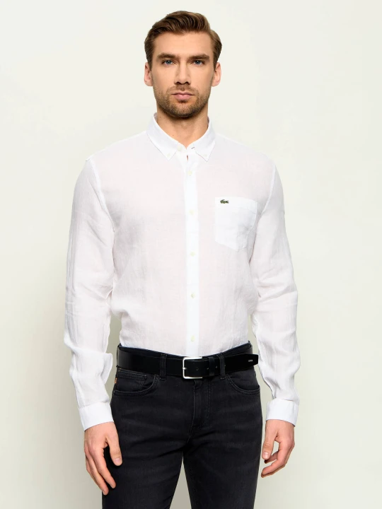 Zdjęcie produktu Lacoste Lniana koszula | Regular Fit biały