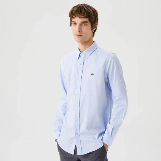 Zdjęcie produktu Lacoste Erkek Slim Fit Düğmeli Yaka Mavi Gömlek