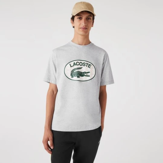 Zdjęcie produktu Lacoste męski T-shirt z nadrukiem monogramu Regular Fit