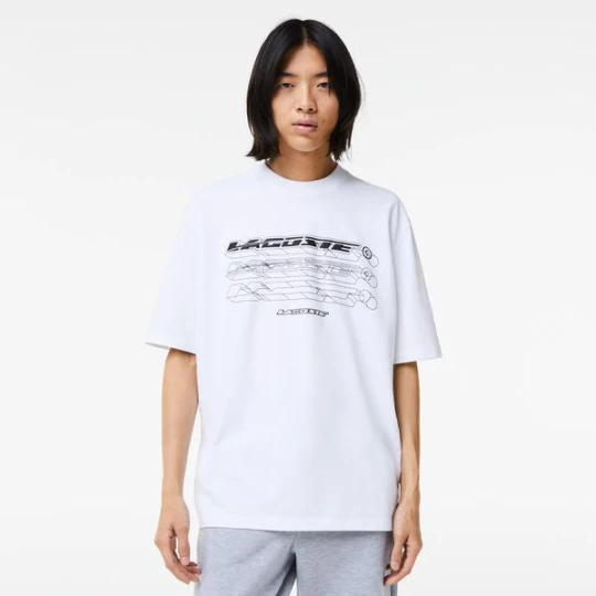 Zdjęcie produktu Lacoste męski T-shirt z piki z bawełny organicznej Loose Fit