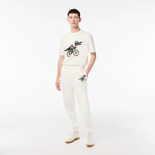 Zdjęcie produktu Lacoste męskie spodnie sportowe z nadrukiem krokodyla x Netflix