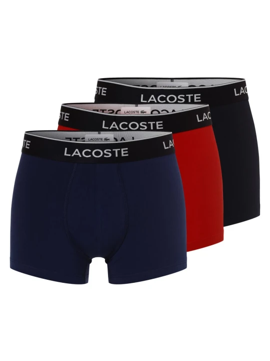 Zdjęcie produktu Lacoste Obcisłe bokserki pakowane po 3 szt. Mężczyźni Bawełna czarny | niebieski | czerwony