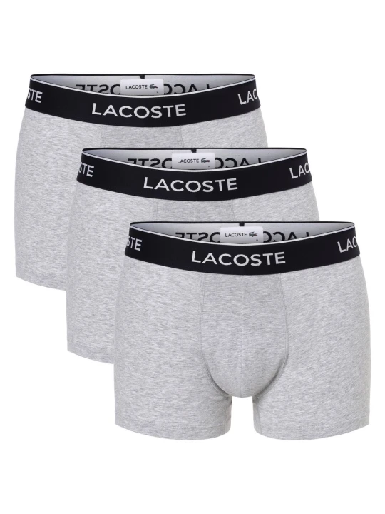 Zdjęcie produktu Lacoste Obcisłe bokserki pakowane po 3 szt. Mężczyźni Bawełna szary