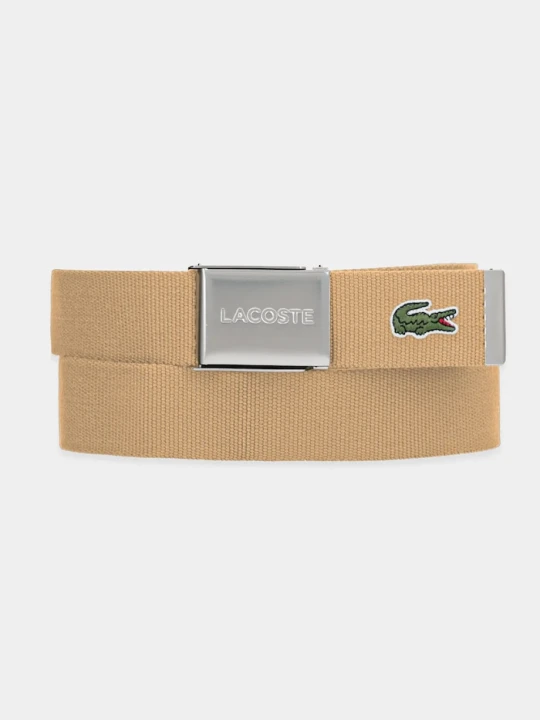Zdjęcie produktu Lacoste pasek męski beżowy