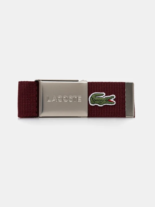 Zdjęcie produktu Lacoste pasek męski bordowy