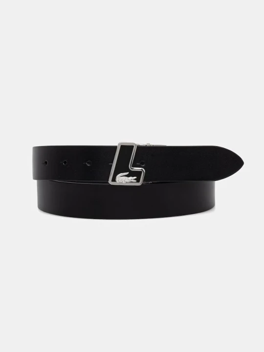 Zdjęcie produktu Lacoste pasek męski skórzany czarny