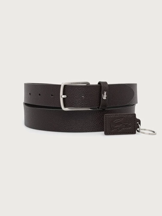 Zdjęcie produktu Lacoste pasek męski skórzany brązowy