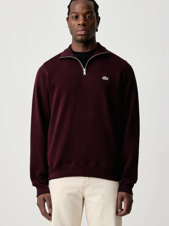 Zdjęcie produktu Lacoste półgolf męski bawełniany bordowy