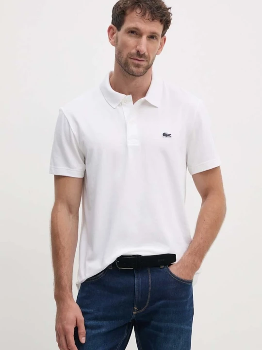 Zdjęcie produktu Lacoste polo męskie z bawełną beżowy