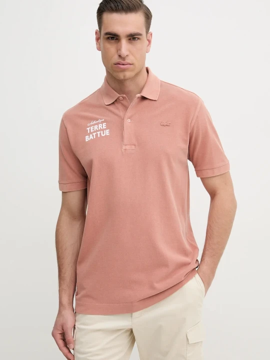 Zdjęcie produktu Lacoste polo bawełniane pomarańczowy
