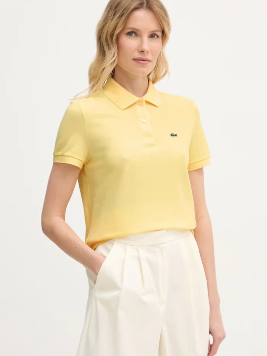 Zdjęcie produktu Lacoste polo damskie bawełniane żółty
