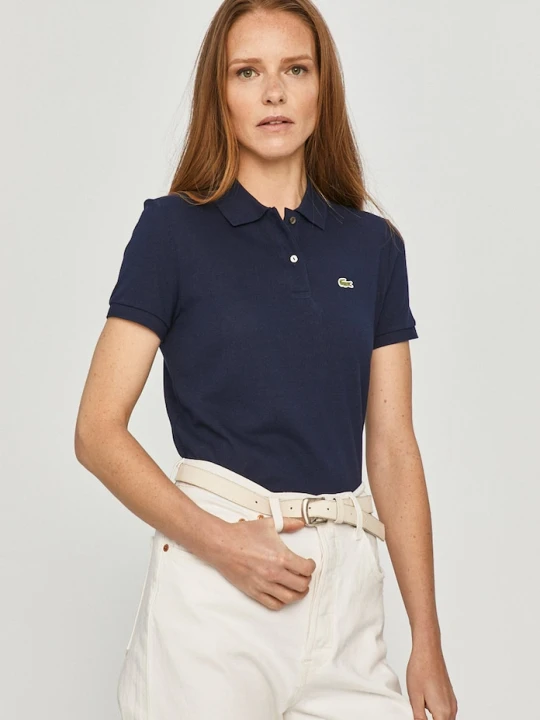 Zdjęcie produktu Lacoste polo damskie bawełniane granatowy