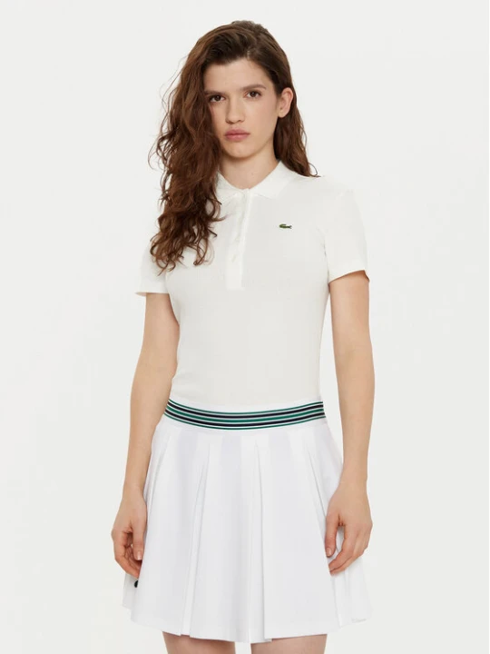 Zdjęcie produktu Lacoste Polo DF5377 Écru Slim Fit Kremowy