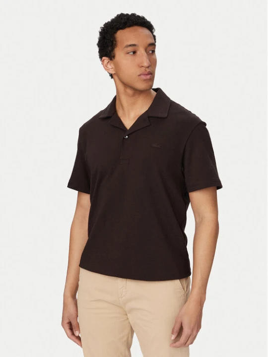 Zdjęcie produktu Lacoste Polo DH1969 Brązowy ciemny Classic Fit