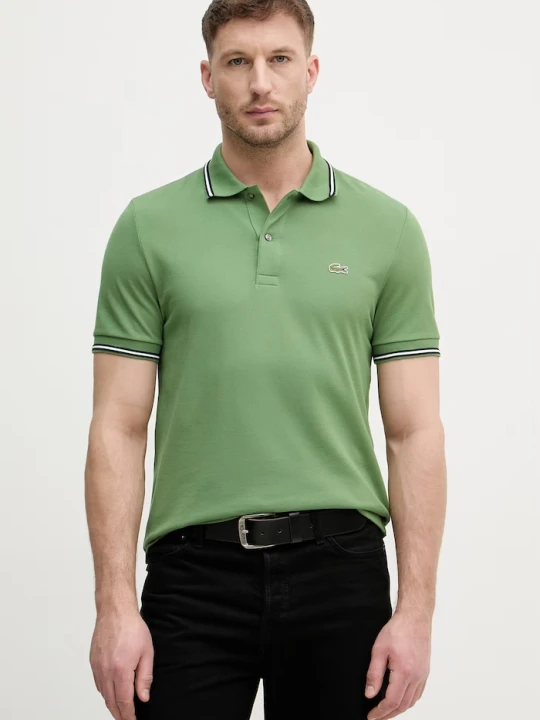 Zdjęcie produktu Lacoste polo męskie bawełniane zielony