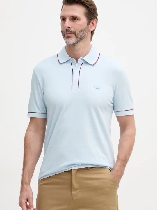 Zdjęcie produktu Lacoste polo męskie bawełniane z elastanem niebieski