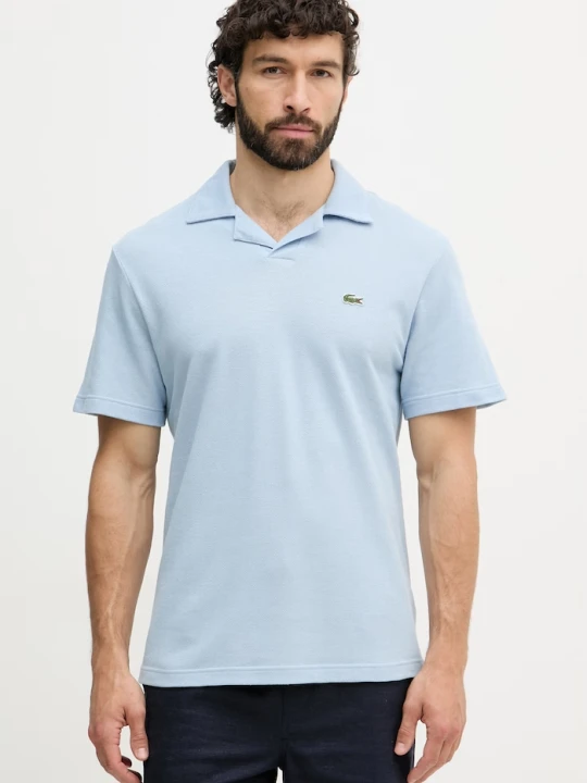 Zdjęcie produktu Lacoste polo męskie z dodatkiem lnu niebieski