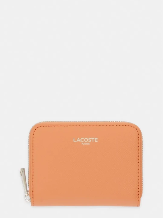 Zdjęcie produktu Lacoste portfel damski skórzany pomarańczowy