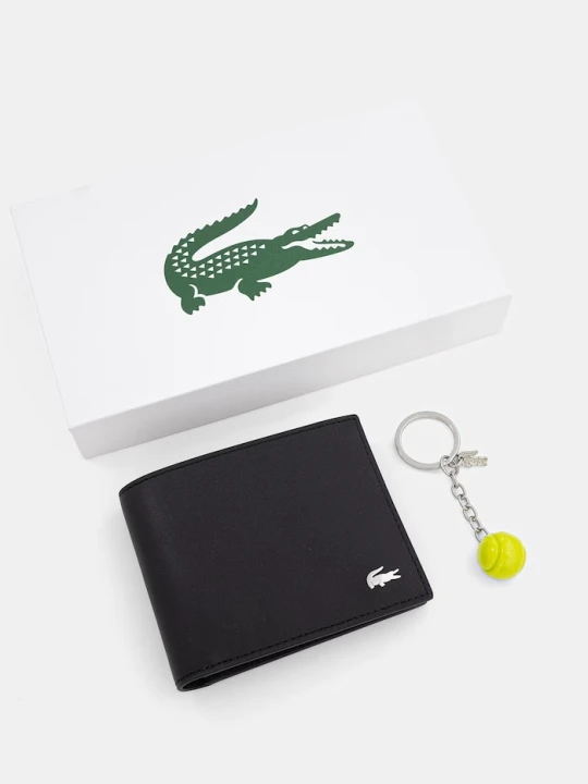 Zdjęcie produktu Lacoste portfel skórzany czarny