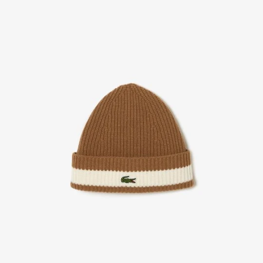 Zdjęcie produktu Lacoste Prążkowana wełniana czapka unisex typu beanie