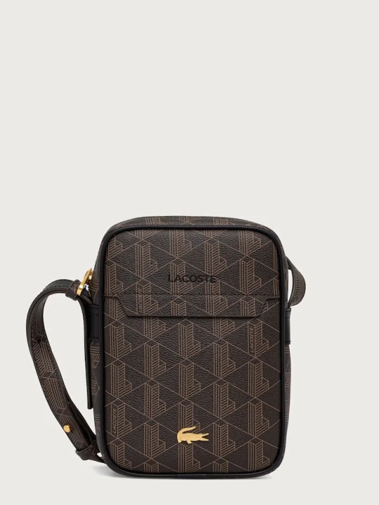 Zdjęcie produktu Lacoste saszetka z imitacji skóry brązowy