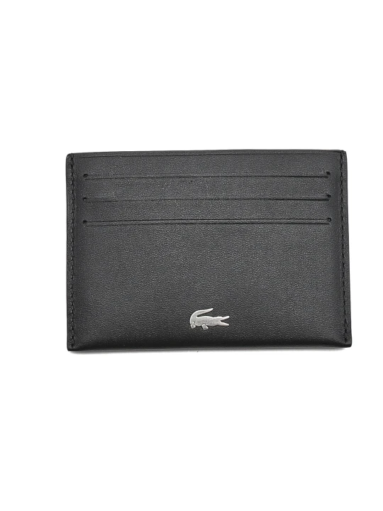 Zdjęcie produktu Lacoste Skórzane etui na karty czarny