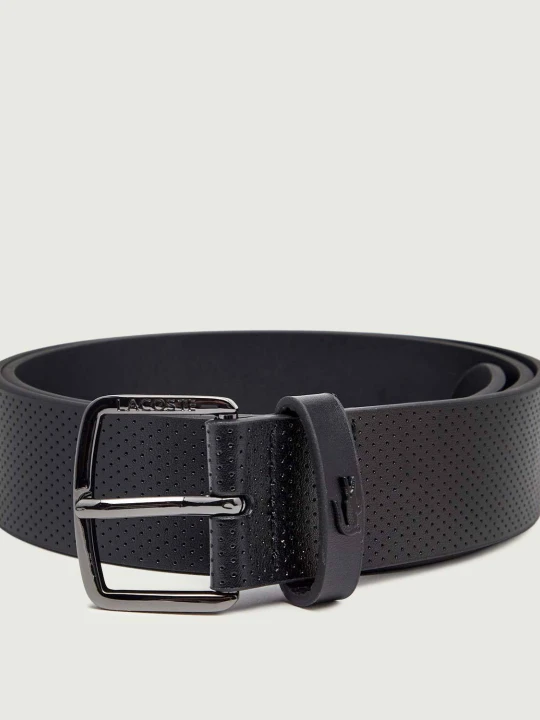 Zdjęcie produktu Lacoste Skórzany pasek czarny