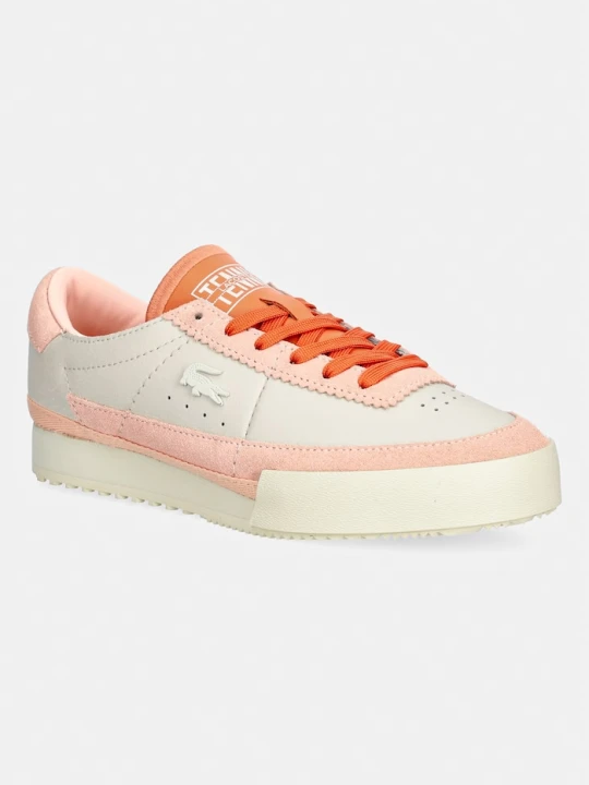 Zdjęcie produktu Lacoste sneakersy skórzane Aura Sneakers pomarańczowy