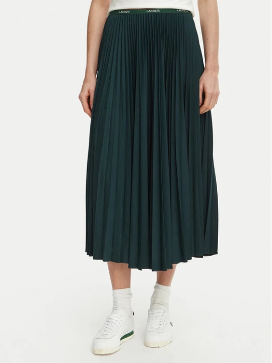 Zdjęcie produktu Lacoste Spódnica plisowana JF1402 Zielony ciemny Regular Fit