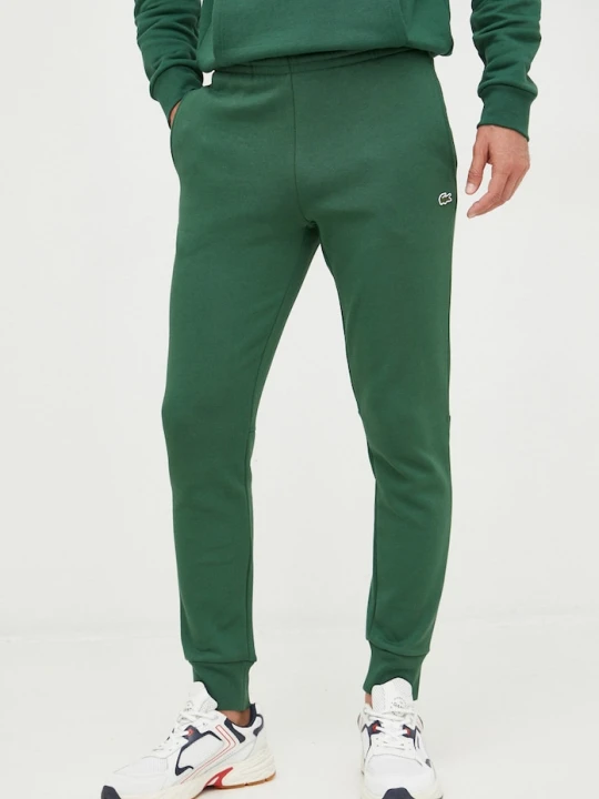 Zdjęcie produktu Lacoste spodnie dresowe męskie z bawełną zielony