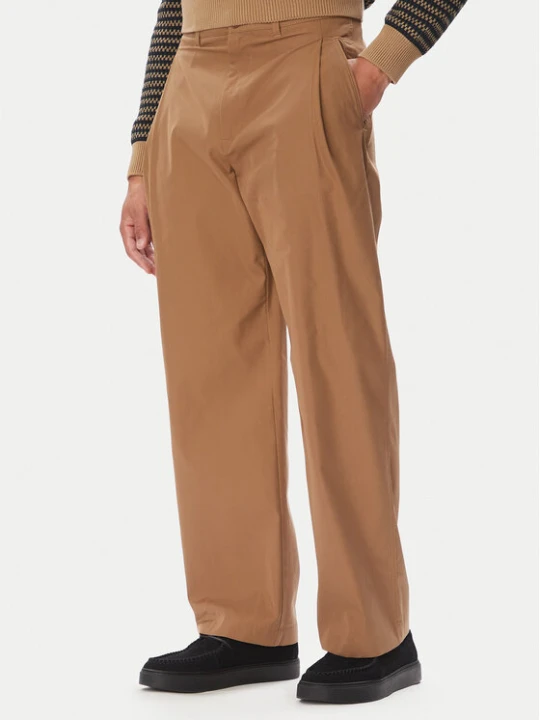 Zdjęcie produktu Lacoste Spodnie materiałowe HH0095 Brązowy jasny Loose Fit