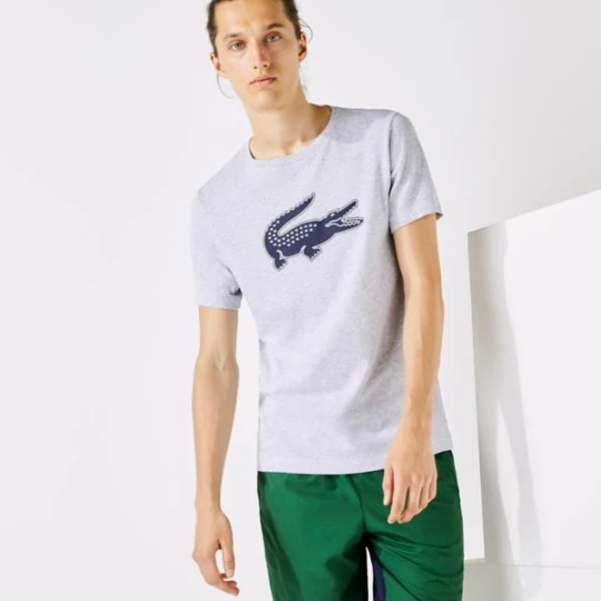 Zdjęcie produktu Lacoste SPORT Erkek Bisiklet Yaka Baskılı Siyah T-Shirt
