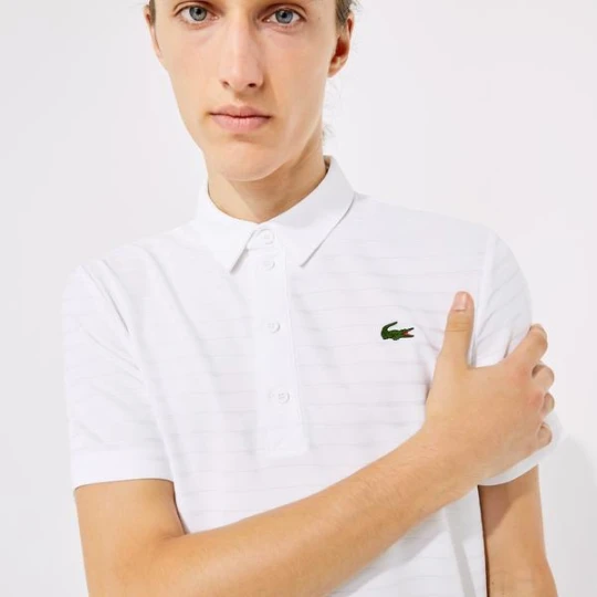 Zdjęcie produktu Lacoste Sport Erkek Çizgili Beyaz Polo