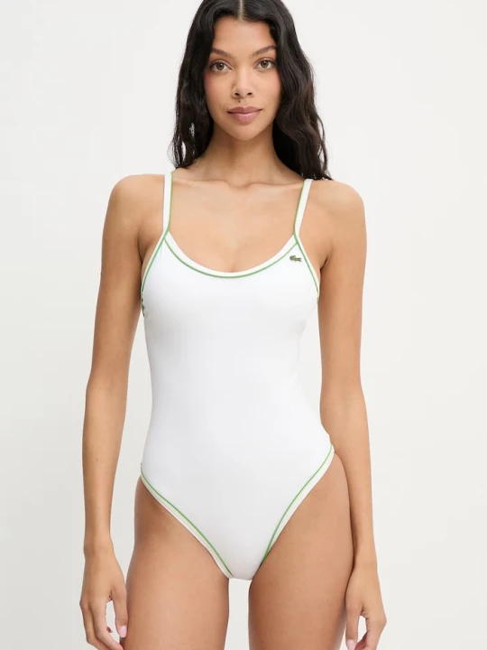 Zdjęcie produktu Lacoste strój kąpielowy jednoczęściowy damski biały