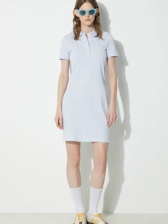 Zdjęcie produktu Lacoste sukienka gładka z bawełną