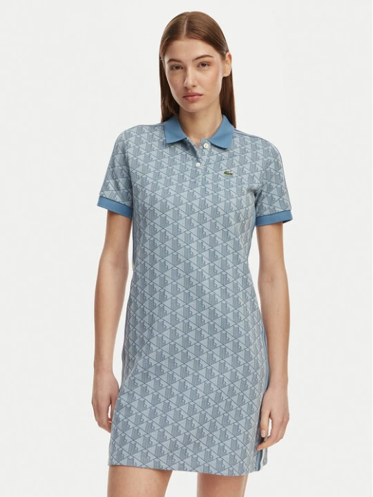 Zdjęcie produktu Lacoste Sukienka codzienna EF2655 Niebieski jasny Slim Fit